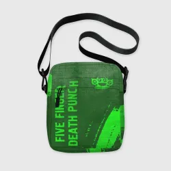 Сумка через плечо 3D Five Finger Death Punch - green gradient вертикально