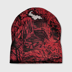 Шапка 3D Красный веном текстура Карнажа
