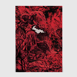 Постер Красный веном текстура Карнажа