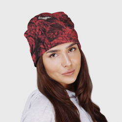 Шапка 3D Красный веном текстура Карнажа - фото 2