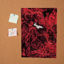 Постер Красный веном текстура Карнажа - фото 2