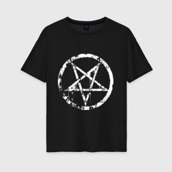Женская футболка хлопок Oversize Star pentagram