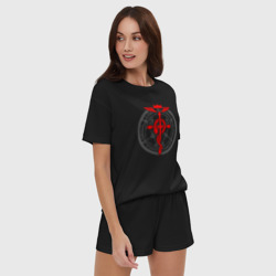 Женская пижама с шортиками хлопок Стальной алхимик - знак - фото 2