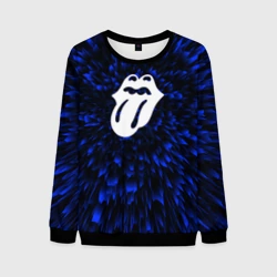 Мужской свитшот 3D Rolling Stones blue energy