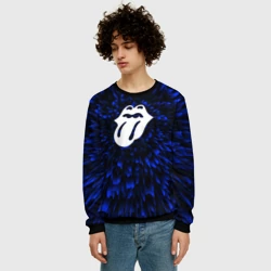 Мужской свитшот 3D Rolling Stones blue energy - фото 2