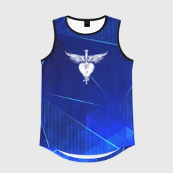 Мужская спортивная майка 3D Bon Jovi blue poly