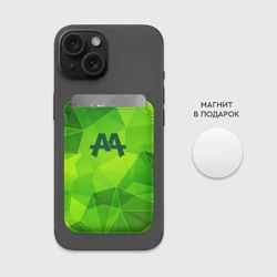 Картхолдер Magsafe магнитный Asking Alexandria green poly - фото 2