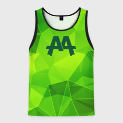 Мужская майка 3D Asking Alexandria green poly