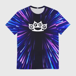 Мужская футболка 3D Five Finger Death Punch neon energy