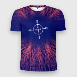 Мужская футболка 3D Slim Megadeth red energy