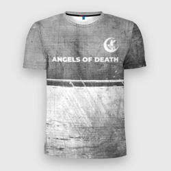 Мужская футболка 3D Slim Angels of Death - grey gradient посередине