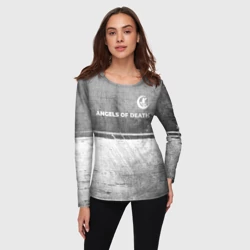 Женский лонгслив 3D Angels of Death - grey gradient посередине - фото 2