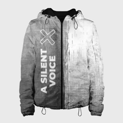 Женская куртка 3D A Silent Voice - grey gradient по-вертикали