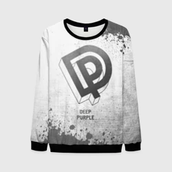 Мужской свитшот 3D Deep Purple - white gradient