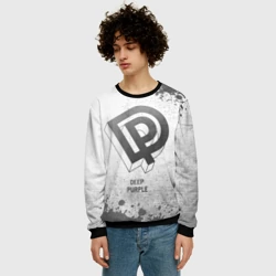 Мужской свитшот 3D Deep Purple - white gradient - фото 2