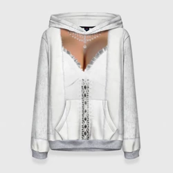 Женская толстовка 3D Костюм невесты с ожерельем