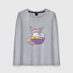 Женский лонгслив хлопок Куроми с макарунами