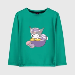 Детский лонгслив хлопок Куроми с макарунами
