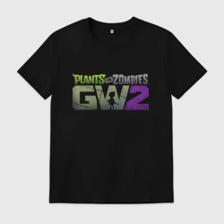 Мужская футболка хлопок Plants vs zombies - logo