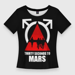 Женская футболка 3D Slim 30 Seconds to Mars - poster