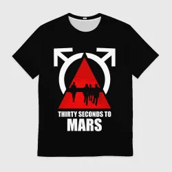 Мужская футболка 3D 30 Seconds to Mars - poster
