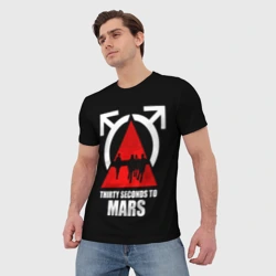 Мужская футболка 3D 30 Seconds to Mars - poster - фото 2