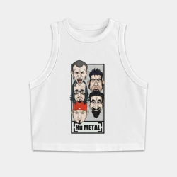 Женская укороченная майка-топ хлопок Nu metal fathers 