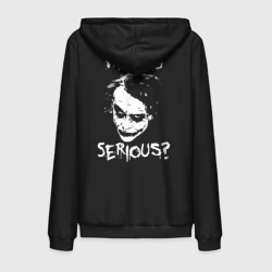 Мужская толстовка на молнии хлопок Джокер - почему такой серьезный