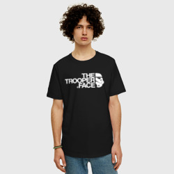 Мужская футболка хлопок Oversize The trooper face  - фото 2