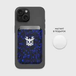 Картхолдер Magsafe магнитный Free Fire blue energy - фото 2