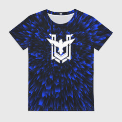 Женская футболка 3D Free Fire blue energy