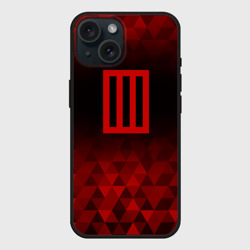 Чехол силиконовый для Apple iPhone 15 матовый Paramore red poly