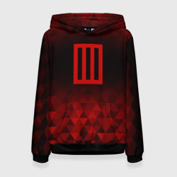 Женская толстовка 3D Paramore red poly