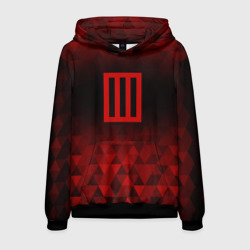 Мужская толстовка 3D Paramore red poly