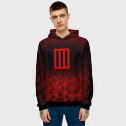 Мужская толстовка 3D Paramore red poly - фото 2