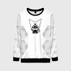 Женский свитшот 3D Kuromi white poly