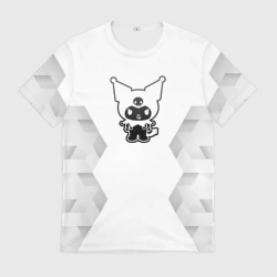 Мужская футболка 3D Kuromi white poly