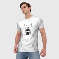 Мужская футболка 3D Kuromi white poly - фото 2