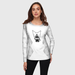 Женский лонгслив 3D Kuromi white poly - фото 2