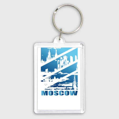 Брелок прямоугольный 35*50 Москва 2025