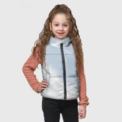 Детский жилет утепленный 3D Светлый бело-голубой - фото 2
