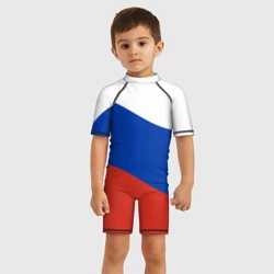 Детский купальный костюм 3D Флаг России волной - фото 2