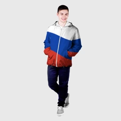 Мужская куртка 3D Флаг России волной - фото 2