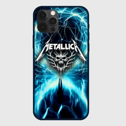 Чехол для iPhone 12 Pro Neon glow - Metallica