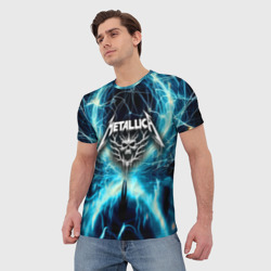 Мужская футболка 3D Neon glow - Metallica - фото 2