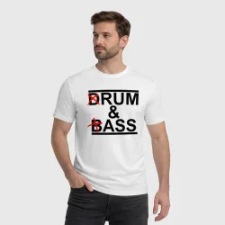 Мужская футболка хлопок Drum and bass color - фото 2