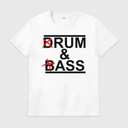 Мужская футболка хлопок Drum and bass color