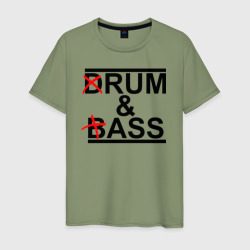 Мужская футболка хлопок Drum and bass color