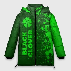 Женская зимняя куртка Oversize Black Clover - green gradient по-вертикали