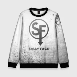 Детский свитшот 3D Sally Face - white gradient